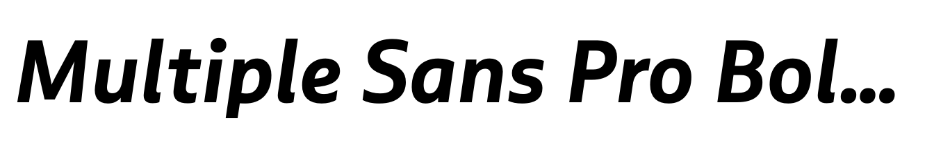 Multiple Sans Pro Bold Italic